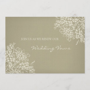 Invitación floral de la renovación del voto de