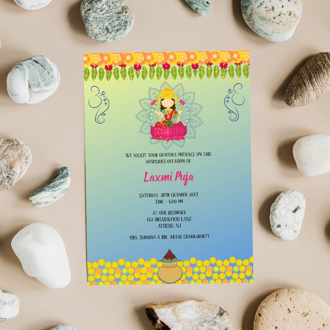 Invitación floral de Laxmi Puja Shree (Subido por el creador)