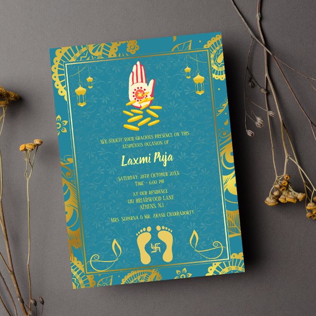 Invitación floral de Laxmi Puja Shree (Subido por el creador)