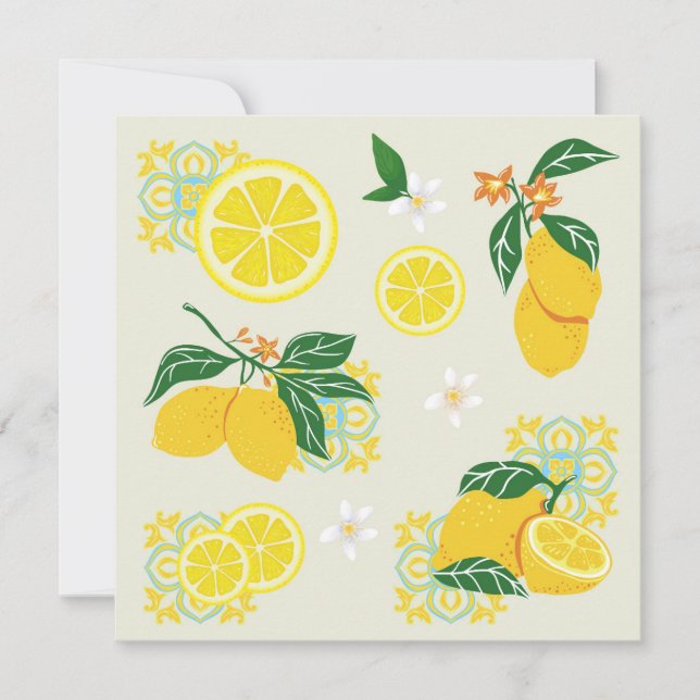 Invitación Floral de Limón (Anverso)