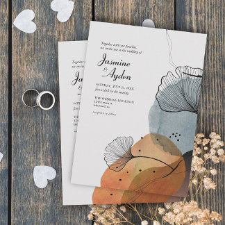 Invitación Floral de naturaleza abstracta