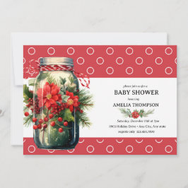 Invitación Floral de Navidad | Shower de Bebé de Fiesta