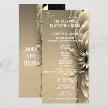 Invitación floral de oro"