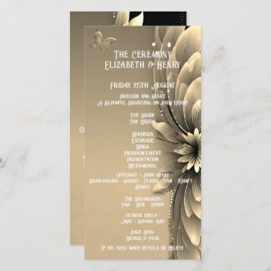 Invitación floral de oro"