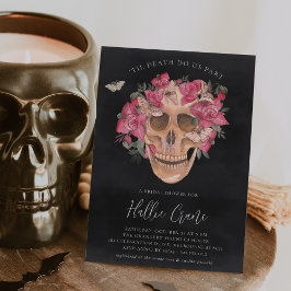 Invitación Floral de Orquídea Rosa Halloween Ducha de novias