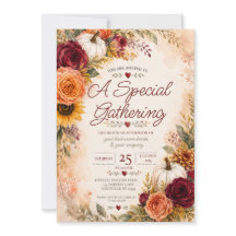 Invitación floral de otoño