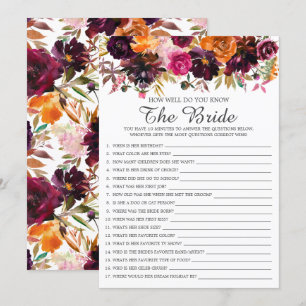 Invitación Floral de otoño ¿Qué tan bien conoces el juego de 