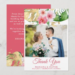 Invitación floral de palmeras tropicales para foto