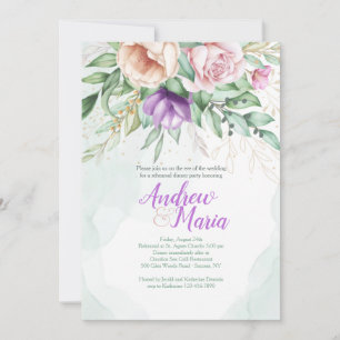 Invitación Floral de Pastel