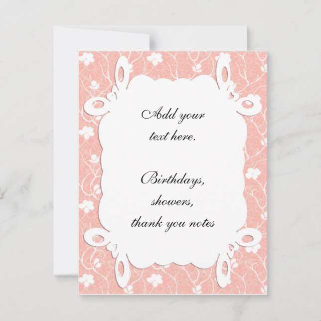 Invitación floral de Peach (Anverso)