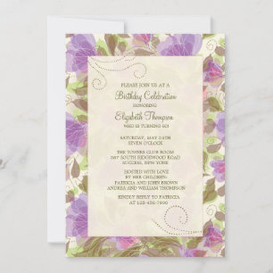 Invitación floral de Petunias