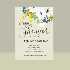 Invitación Floral de primavera de Anemone Bouquet Ducha de no