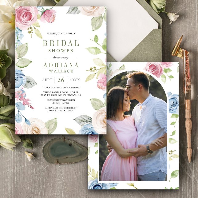 Invitación Floral de primavera suave ducha de novia (Subido por el creador)