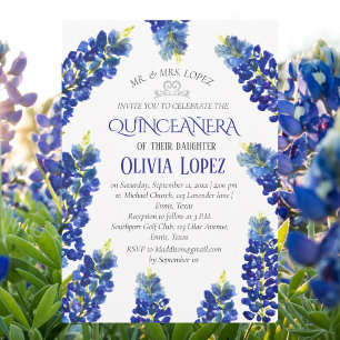 Invitación Floral de Quinceañera 15 cumpleaños