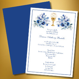 Invitación Floral de recepción del Sacerdote Deacon