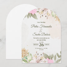Invitación floral de Save The Date | Boda elegante