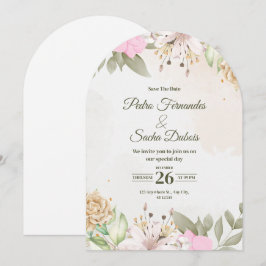 Invitación floral de Save The Date | Boda elegante