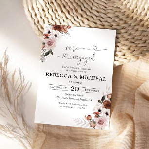Invitación Floral de seda Estamos invitados