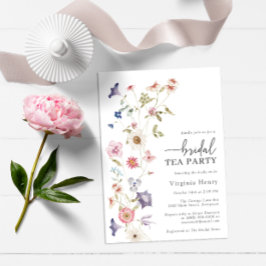 Invitación floral de té de novia