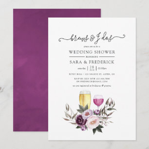 Invitación Floral de terciopelo profundo se produce antes de 