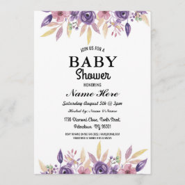 Invitación floral de un niño Chica de Baby Shower