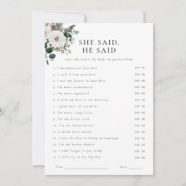 Invitación Floral de verdor de invierno donde estaban cartas