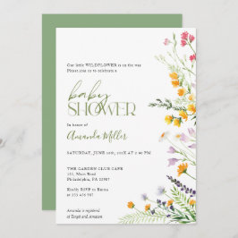 Invitación floral de Wildflowers Baby Shower