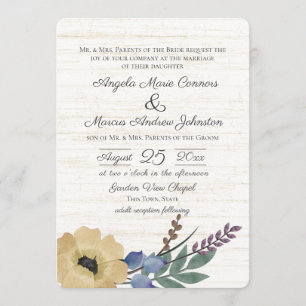 Invitación Floral de Woodland