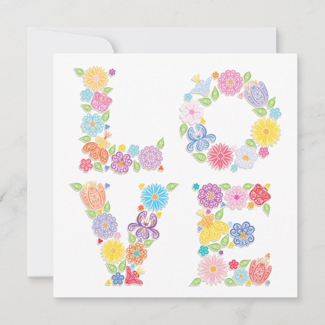 Invitación floral del AMOR (Anverso)