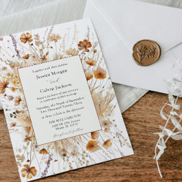 Invitación floral del Boda de otoño