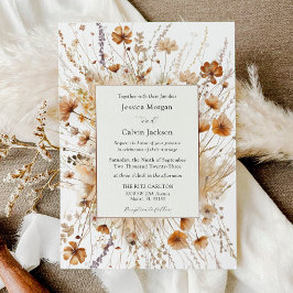 Invitación floral del Boda de otoño