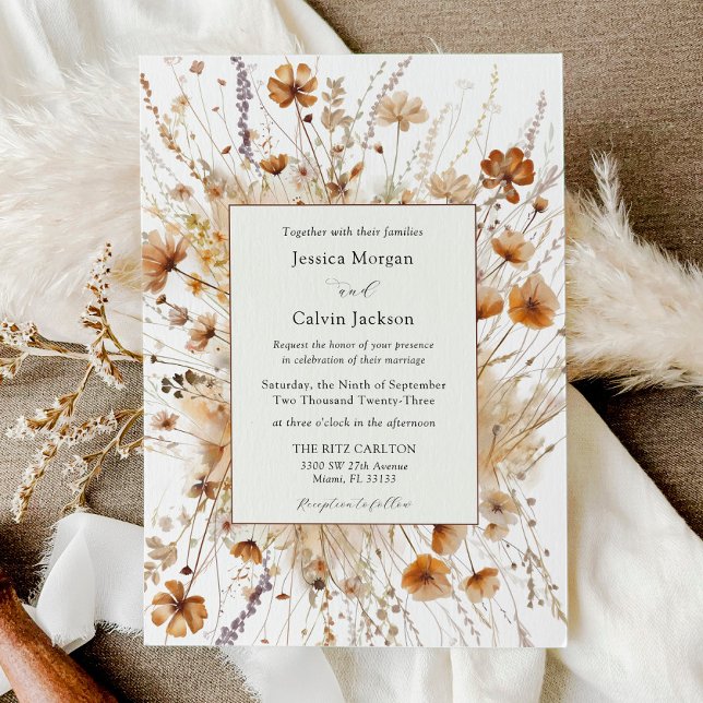 Invitación floral del Boda de otoño (Subido por el creador)
