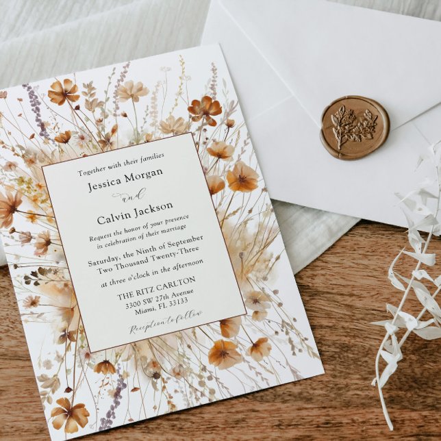 Invitación floral del Boda de otoño (Subido por el creador)