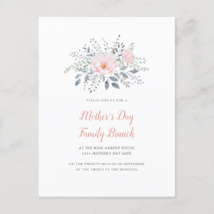 Invitación floral del Día de la Madre en Rubor