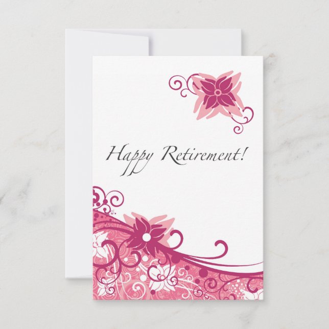 Invitación floral del fiesta de retiro de los (Anverso)