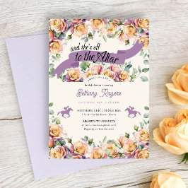 Invitación Floral Derby Bridal Shower Morple Yellow Roses