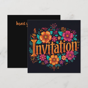 Invitación Floral dia de los muertos
