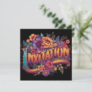 Invitación Floral Dia de los Muertos