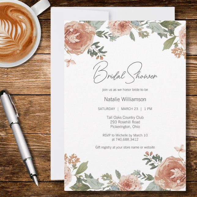Invitación Floral Elegance Bridal Shower (Subido por el creador)