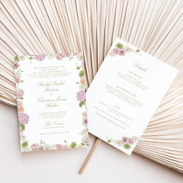 Invitación Floral Elegance Pink Green All in one Wedding