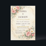 Invitación Floral Elegant Simple Botanical Wedding<br><div class="desc">Personalize this template with your own details! Choose 'Instant Download' for a high-resolution digital file you can print at home,  or select 'printed' to have them shipped directly to your door.</div>