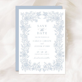 Invitación Floral Elegant Vintage Frame Wedding Save the Date