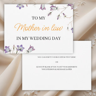 Invitación Floral elegante a mi madre en la ley de mi Boda