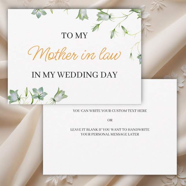 Invitación Floral elegante a mi madre en la ley de mi Boda (Subido por el creador)
