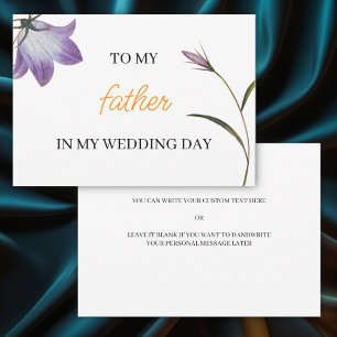 Invitación Floral elegante a mi padre en mi día de bodas