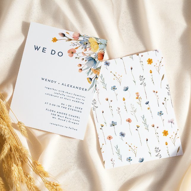 Invitación Floral elegante audaz que hacemos Boda (Subido por el creador)