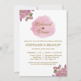 Invitación Floral Elegante Boda Moderno Ensayo Cena
