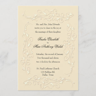 Invitación floral elegante de la boda