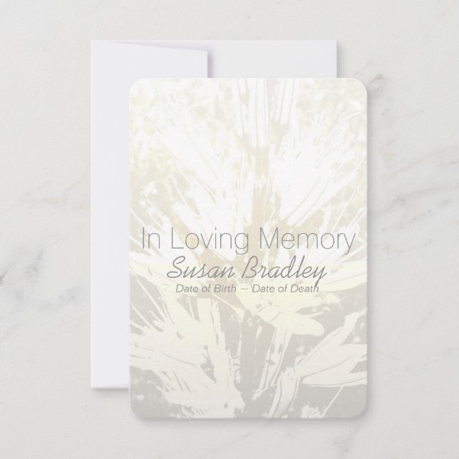 Invitación Floral elegante en ceremonia conmemorativa (Anverso)