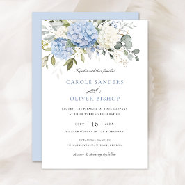 Invitación Floral Elegante Hydrangea Greenery Boda